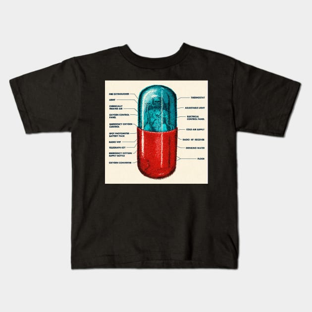 capsule Kids T-Shirt by basementgalaxy